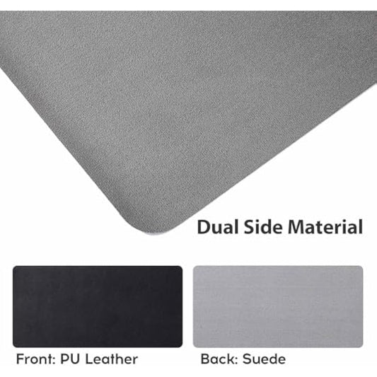 DOBAOJIA Extended Mouse Pad Desk Pad Large 31.5" X 15.7" Large Mouse Mat XL Desk Blotter Writing Pad for Laptop/Office/Home, PU Leather Side Waterproof +Suede Side Non-Slip (Black)