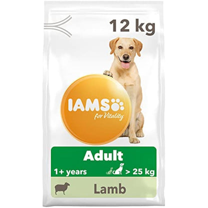 IAMS Adult Large Complete Dry Dog Food Lamb 12kg - With DentalCare System