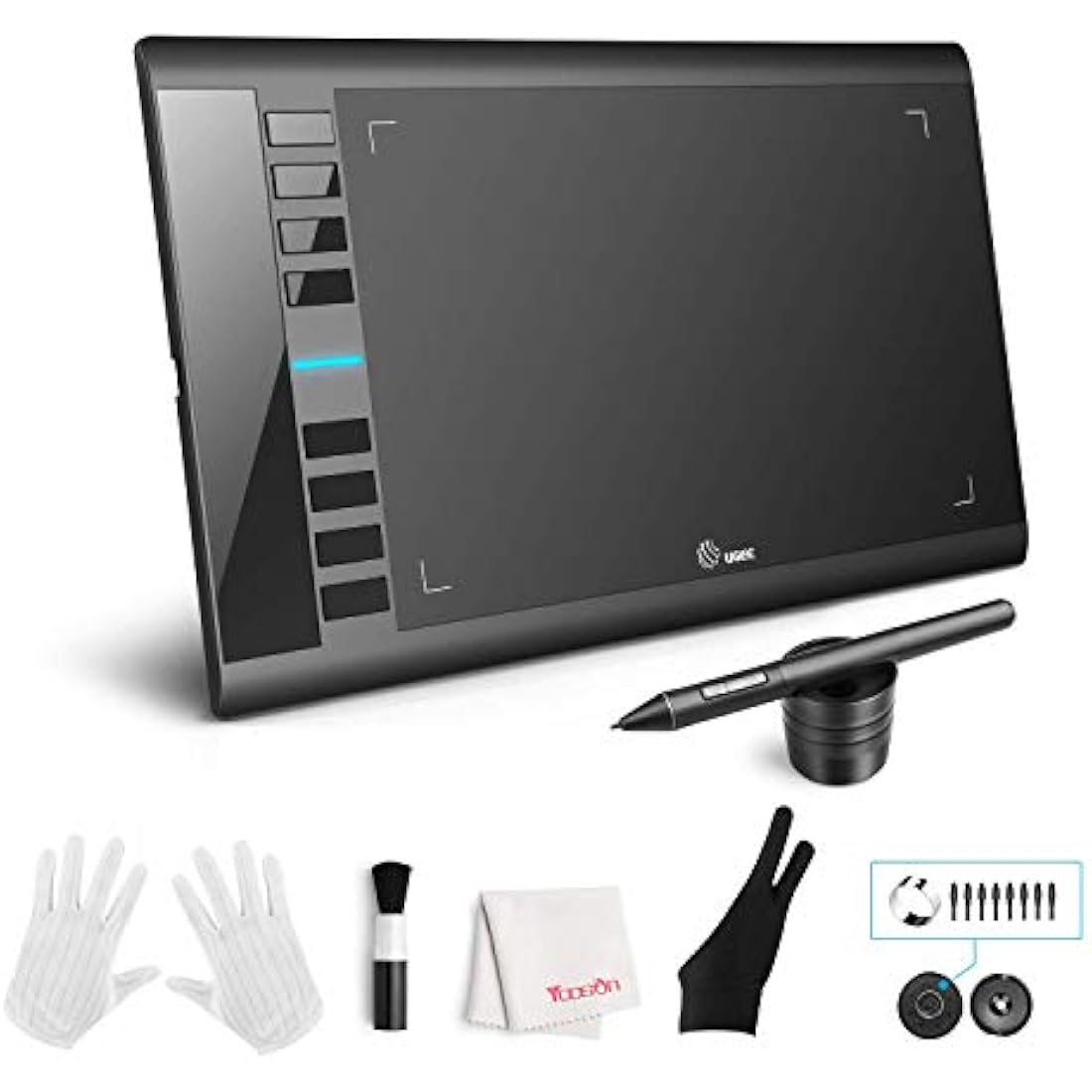 UGEE M708 Drawing Tablet,10x6in 3D Digital Graphics Tablet with 8192 Level Battery-free Tilt Pen,8 Hot Keys,Art Design Creation Tablet for PC with Windows 11/10/8/7,Mac OS 10.10 or above,Chromebook