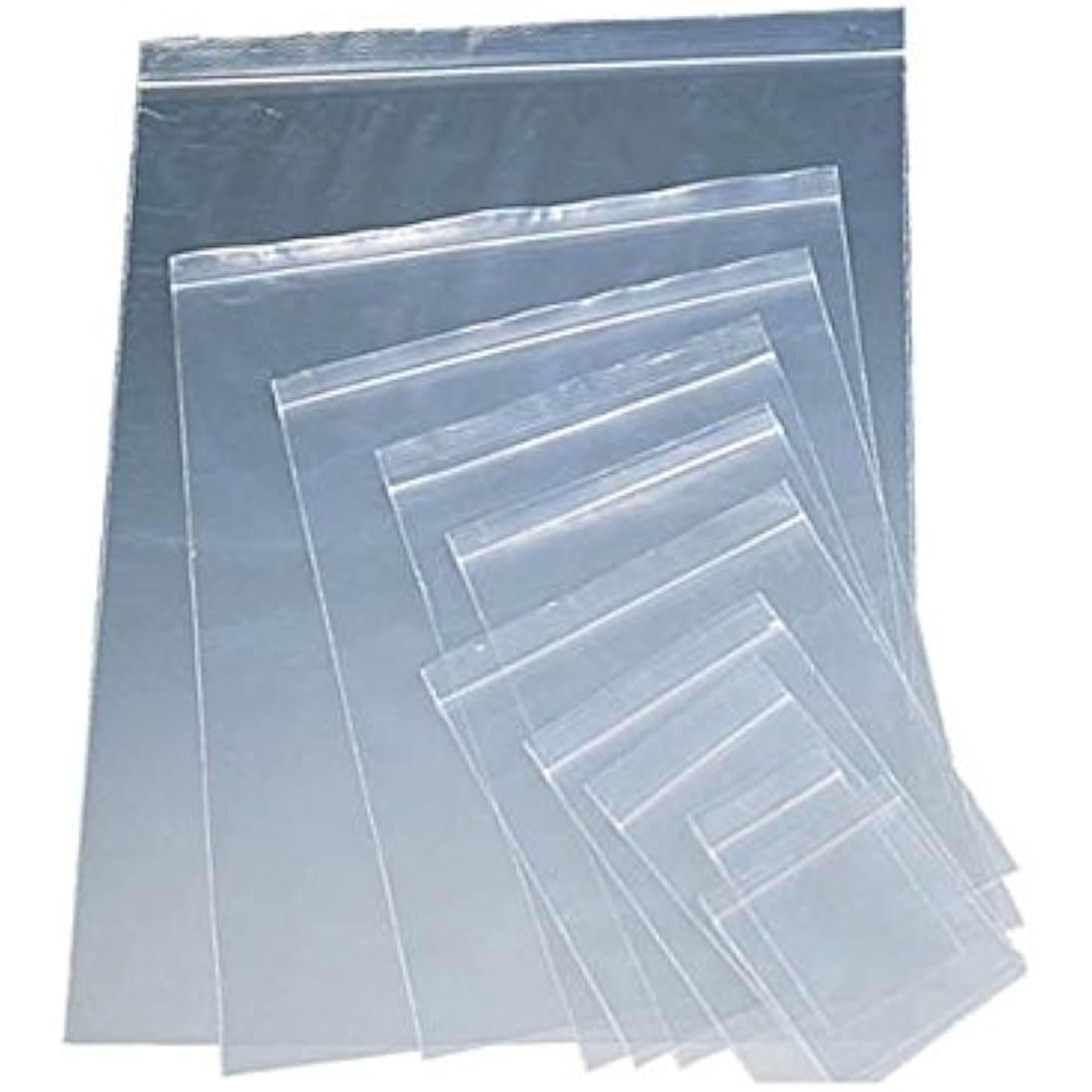 100 Grip Seal Bags 8" x 11" | Reusable Strong Zip Lock | Clear Resealable Plastic Bags | Polythene Packaging for Food Storage, Jewellery - by Sabco (8" x 11")
