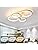 XEMQENER Dimmable LED Ceiling Lights with Remote Control, Flush Mount Lighting Fixture with 4 White Rings for Living Room Bedroom Lounge Dinning Room(2800-6000k)