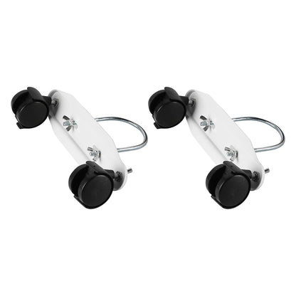 Laroal 2 Pcs Caster Wheel Mobile Pulley Brackets for Oil Filled Radiator 360° Swivel Caster Wheels Heavy Duty for Electric Heater U-shaped Hook
