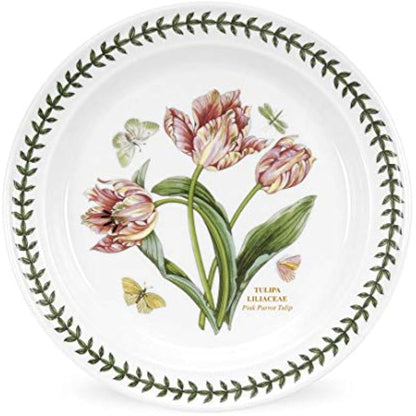 Portmeirion Botanic Garden Plate, Set of 6 - various motifs, Dia.20cm , White