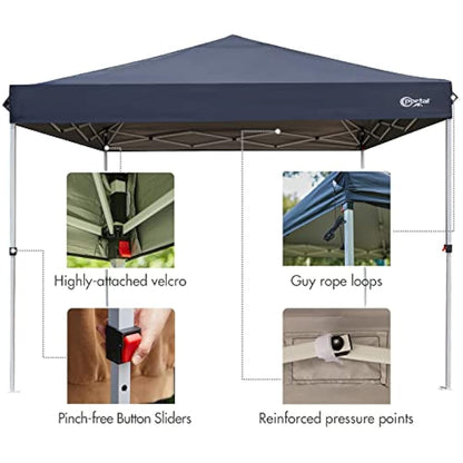 PORTAL Pop up Gazebo 3m x 3m (10x10ft) Heavy Duty Commercial Grade Instant Event Shelter Garden Canopy Outdoor Camping Gazebo 1000mm Water Resistant Sun Shade Shelter Fire Retardant for Hot Tub Beach