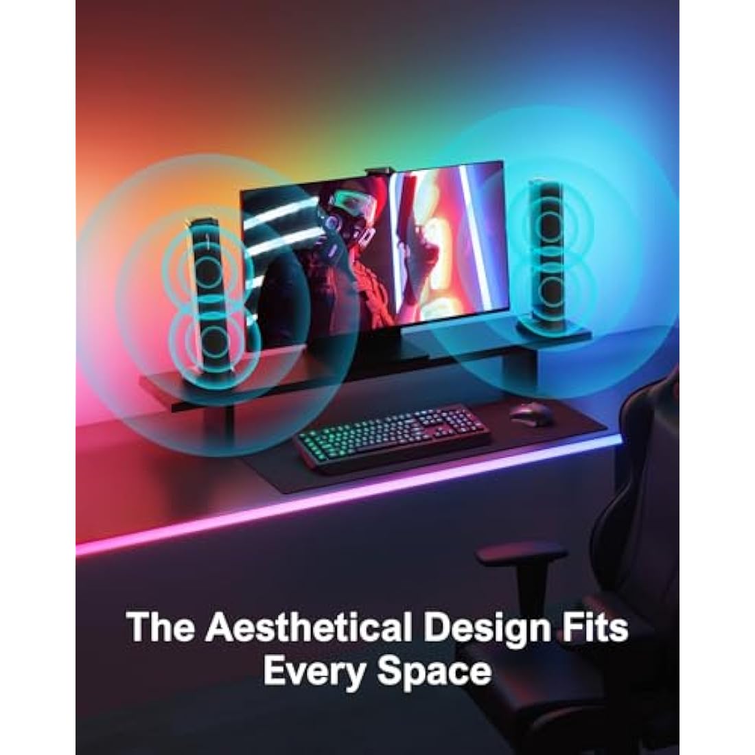 ULTIMEA 4.1ch Sound Bar for Smart TV with Subwoofer, App, Peak Power 200W, 2-in-1 Detachable Bluetooth 5.3 Soundbar, Bass Adjustable, 3 EQ Modes TV Sound Bar, ARC/Optical/Aux, Apollo S50 2025 Version