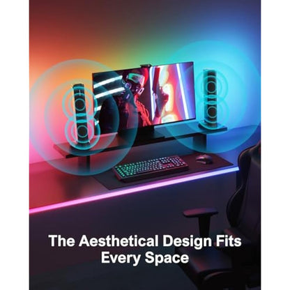 ULTIMEA 4.1ch Sound Bar for Smart TV with Subwoofer, App, Peak Power 200W, 2-in-1 Detachable Bluetooth 5.3 Soundbar, Bass Adjustable, 3 EQ Modes TV Sound Bar, ARC/Optical/Aux, Apollo S50 2025 Version