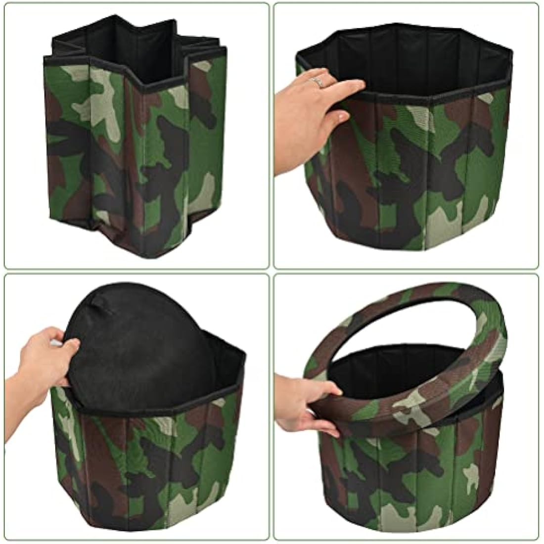 CENBEN Foldable Camping Toilet, Portable Toilet Outdoor Travel Potty, Folding Travel Toilet, Collapsible Toilet Bucket Camping Loo for Fishing, Hiking, Campervan, Caravan, Car, Festivals, Load 150kg