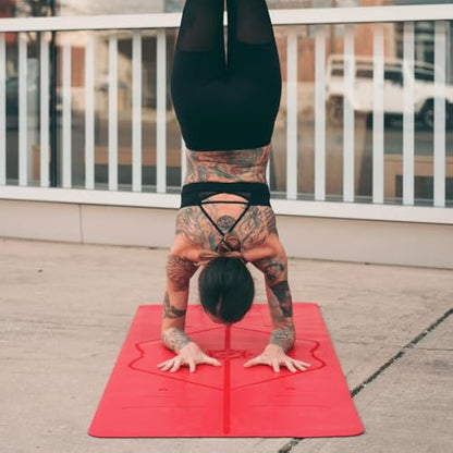 Liforme Special Yoga Mat - Patented Alignment System, Warrior-like Grip, Non-slip, Eco-friendly and Biodegradable, sweat-resistant, Long, Wide and Thick, 4.2mm thick mat for comfort