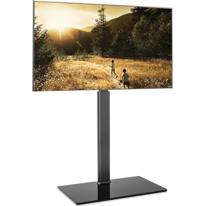 FITUEYES TV Floor Stand for 32 to 60 inch TVs, Floor Standing TV Stand with Swivel Bracket, Height Adjustable, Holds 30kgs, Max VESA 600x400mm Black