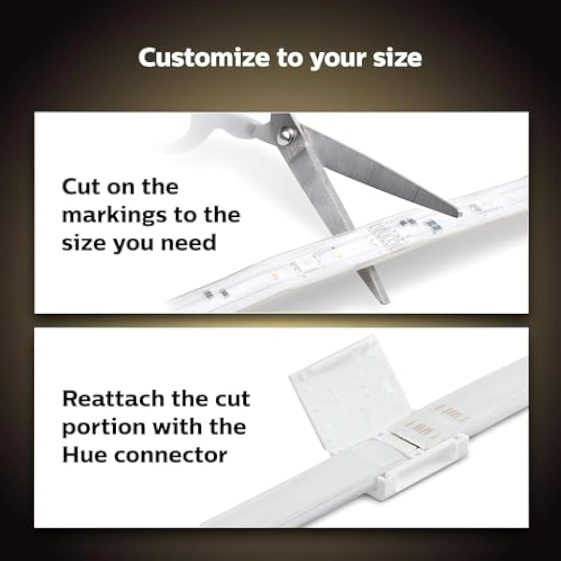 Philips Hue Lightstrip Plus v4 [2 m] White and Colour Ambiance Smart LED Lights Kit with Bluetooth, Smart Lighting Compatible with Alexa, Google Assistant and Apple HomeKit (Extendable)