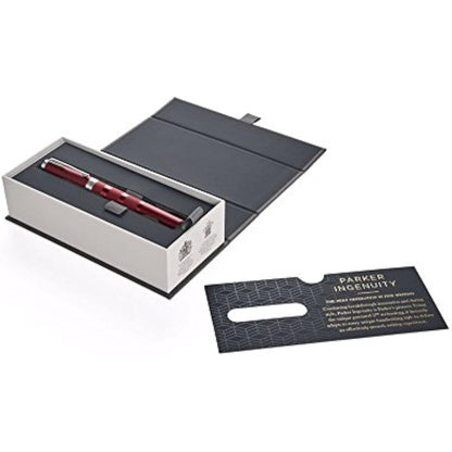 Parker Ingenuity 5th Technology Pen, Fine Point with Black Ink Refill 1972233 - Deluxe Deep Red