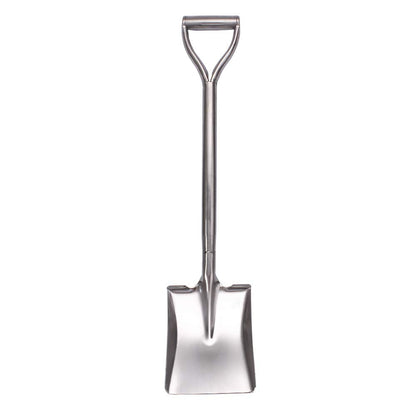 LUBAN Stainless Steel Shovel Length:80 Square Metal Shovel with D Handle Stainless Steel Spade Shovel with a Flat Front Edge Gardening Camping