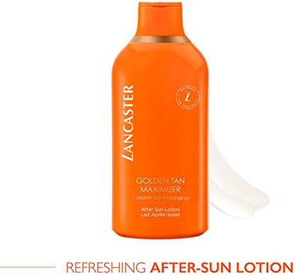 Lancaster Golden Tan Maximizer After Sun Lotion 400ml | One Month Tan Prolonging | Natural Tan Accelerator | Soothes and Calms Sun-Exposed Skin | Softens Skin with Velvety Finish