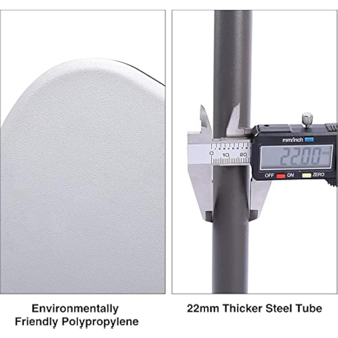 REDCAMP 34" Folding Card Table with Folding legs, Lightweight Portable Fold in Half Square Picnic Garden Table with for Adults Indoor Outdoor Game Bridge Dining, White