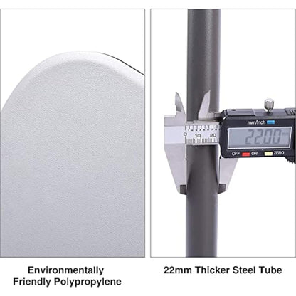 REDCAMP 34" Folding Card Table with Folding legs, Lightweight Portable Fold in Half Square Picnic Garden Table with for Adults Indoor Outdoor Game Bridge Dining, White