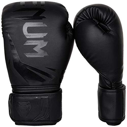 Venum, Challenger 3.0 Boxing Gloves, Unisex Adult, 10 Oz, Black/Black