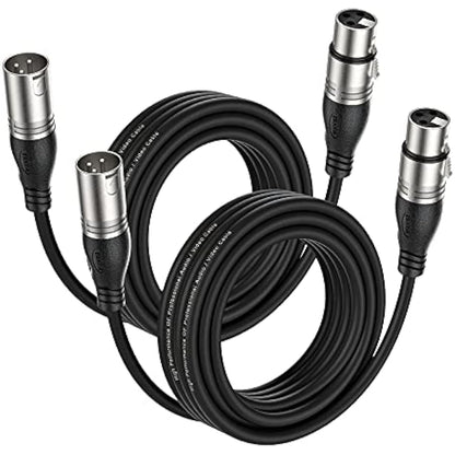 EBXYA XLR Cable Microphone Cable 5M 2Pack - Premium 3-Pin Balanced XLR Male to Female Mic Cable DMX Cable XLR Patch Cords