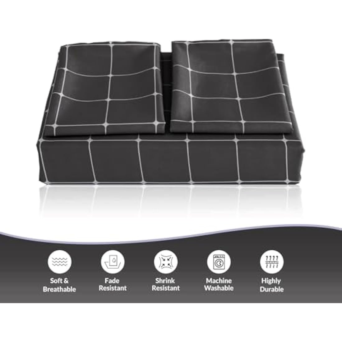 Lazzaro Double Duvet Set - Premium Microfiber Reversible Double Duvet Cover (200 x 200 cm) 3 PCs - Ultrasoft Hypoallergenic Luxury Quilt Cover Bedding Sets with Zipper Closure