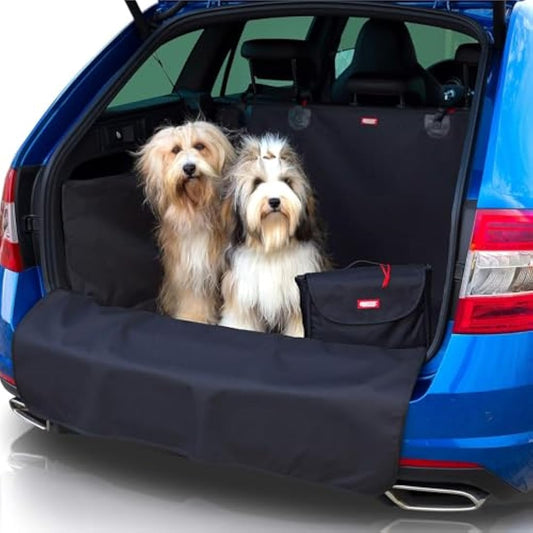 BARTSTR Car Boot Protector Dog 200 x 110 cm, Universal for Estate Boot Protective Mat, Water-Repellent and Bumper Protection, Plus Shoulder Bag