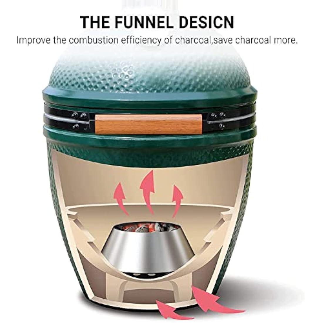 only fire bbq charcoal basket volcano for Weber Kettle and Ceramic Grills