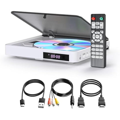 DVD Player Arafuna, DVD Player for TV, Multi Region DVD Player, DVD/CD Player HDMI 1080P with AV output, USB/TF Card input, remote control, AV cable, Support PAL/NTSC