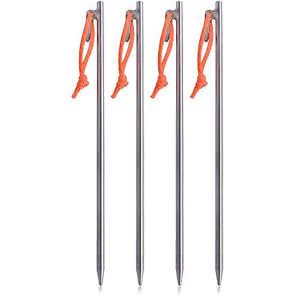 TITO High Strength Titanium alloy tent stakes Tent pegs nail pegs for canopy camping tent DIA 8mm and Length 240mm only 56G