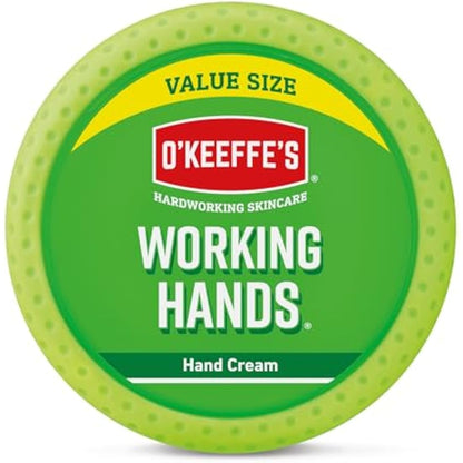 O'Keeffe's Working Hands Value Size Jar 193g (2 Pack) - Hand Cream for Extremely Dry, Cracked Hands | Instantly Boosts Moisture Levels, Creates a Protective Layer & Prevents Moisture Loss