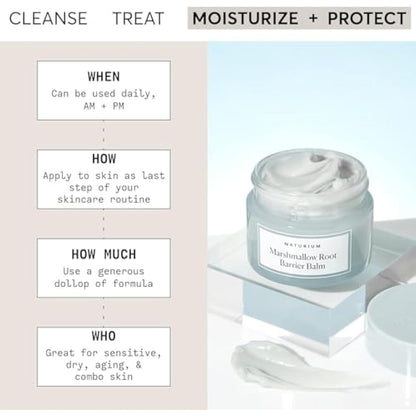 Naturium Marshmallow Root Barrier Balm, Face Balm Moisturiser for Hydrating Skin | 1.7 OZ / 50 G