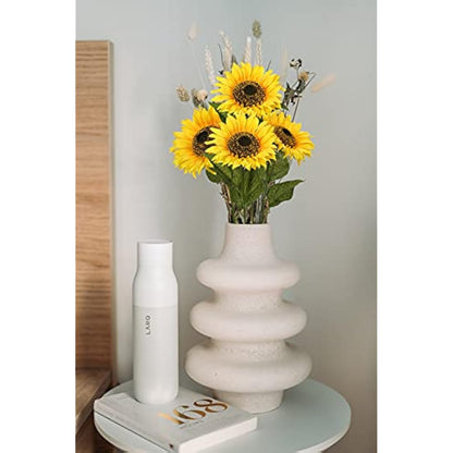 Briful 3 Packs Artificial Sunflower Large Fake Sunflowers 9" Silk Flowers Heads 33" Tall Artificial Flowers Bulk for Home Office Wedding Décor Floral Arrangement Centerpieces