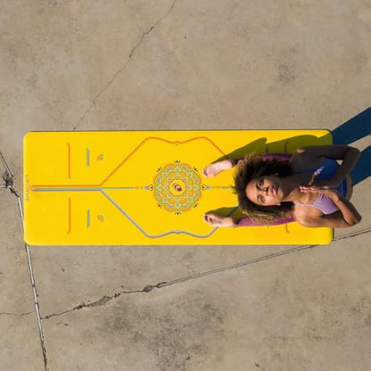 Liforme Printed Yoga Mat Collection - Free Yoga Bag, Patented Alignment System, Warrior-like Grip, Non-Slip, Eco-friendly, Sweat-resistant, Long, Wide and Thick for Comfort