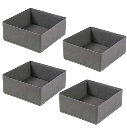 HongChelle 4 PCS Foldable Fabric Storage Boxes, Clothes Drawer Organisers, Wardrobe Storage Organiser for Storing Bras, Shirts, Jeans, Blanket