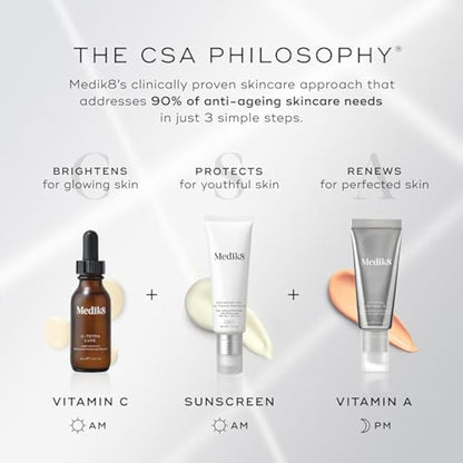 Medik8 C-Tetra Luxe - Lipid 14% Vitamin C Enhanced Radiance Serum -Smooths Fine Lines & Uneven Tone - Antioxidant & Nourishing - Dull, Dry Skin Types - 30ml