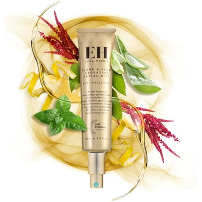 Emma Hardie 90ml Plump & Glow Hydrating Facial Mist, Helps to Boost Hydration & Plumps Fine Lines and Tones Down Redness, Protects Skin from Pollution & Environmental Damage, Vegan & Cruelty Free