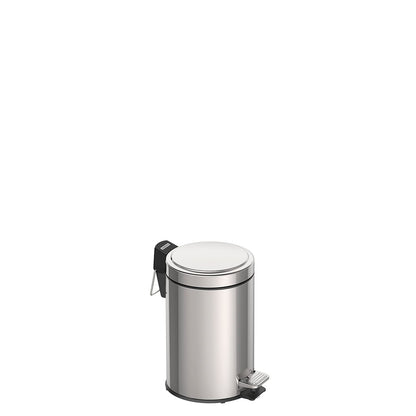 Tramontina 3L Pedal Bin Stainless Steel Bathroom Bin with Lid, 17 cm Diameter x 27 cm Height, 94538103