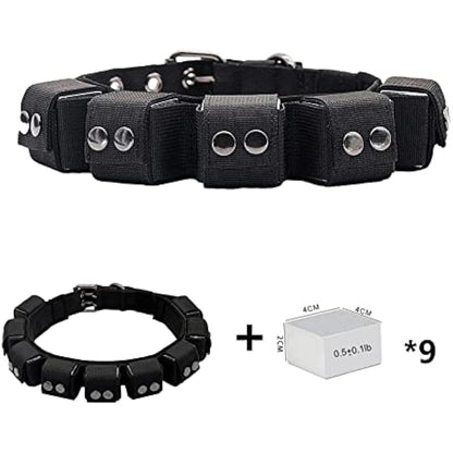 Walktime Tactical Weighted Dog Collar - Weights for Training & Exercise - Small, Medium, Large Dogs