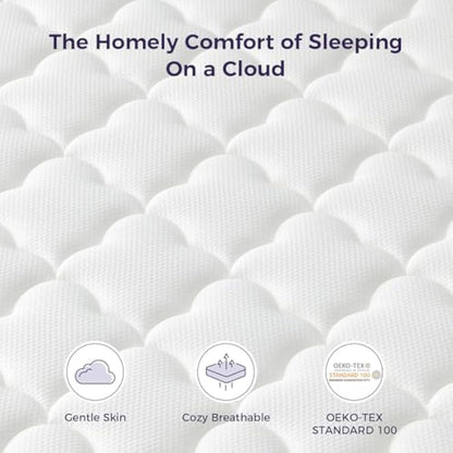 Resspry Single Mattress 3FT, 12 Inch Memory Foam Sprung Hybrid Mattress, 9-Zone Personalized Support for All Sleepers, Medium Firm Puffy Collection, 100 Night Home Trial