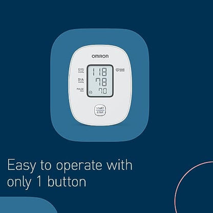 OMRON X2 Basic Automatic Upper Arm Blood Pressure Monitor for Home Use - Clinically Validated BP Monitor with Irregular Heartbeat Detection - BP Machine with BP Cuff 22-32 cm - Batteries Included