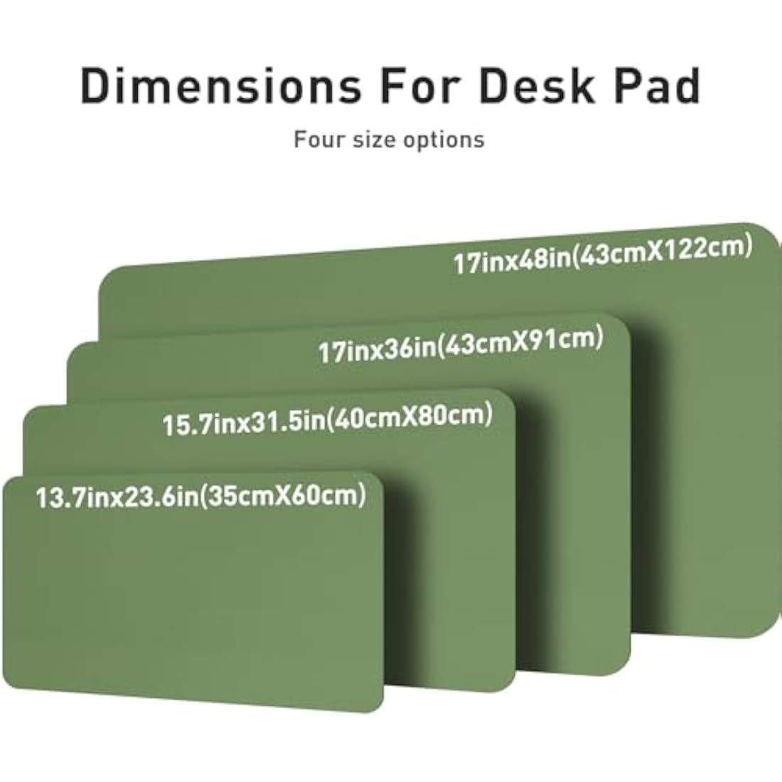 Aothia Leather Desk Mat, Large Mouse Mat, Non-Slip Desk Pad Desk Protector Mat, Waterproof PU Leather Laptop Mat Table Mat Desk Writing Pad for Office and Home(91cmx43cm, Olive Green)