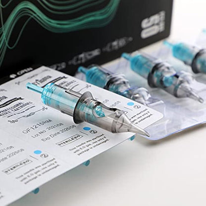 STIGMA 50Pcs Tattoo Cartridges Needles Disposable Mixed #12 Standard Round Liner Cartridge 3RL 5RL 7RL 9RL 11RL EN02B-50KIT-E