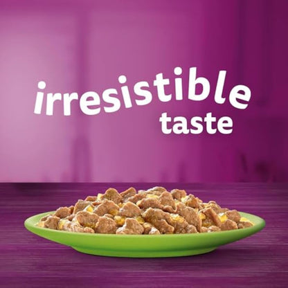 WHISKAS - 7+- Senior Wet Cat Food Pouches - 84 x 85 g - Mixed Selection in Jelly - Bulk Cat Food Megapack - 84 Pouches