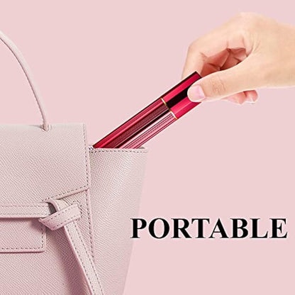 Aurdox Perfume Atomiser Refillable, Mini Travel Size Perfume Bottles Empty, Small Spray Bottle with Bottom Pump, Leaking Proof and Portable for Women and Men, Elegant Design, 5ml (Red