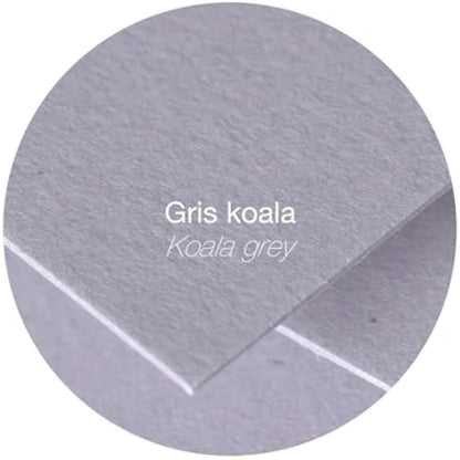 Clairefontaine - Ref 5328C - Pollen Envelopes (Pack of 20) - 140 x 140mm Sized, 120gsm Paper, Gummed Seal, Inkjet & Laser Printer Compatible, Acid Free - Koala Grey