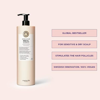 Maria Nila Head & Hair Heal, Prevents Dandruff/Scalp Problems & Stimulates Hair Growth, 100% Vegan & Sulfate/Paraben free