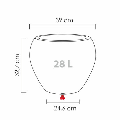 Scheurich Plant Pot, Black Granit, ? 40 cm, H?he 33 cm