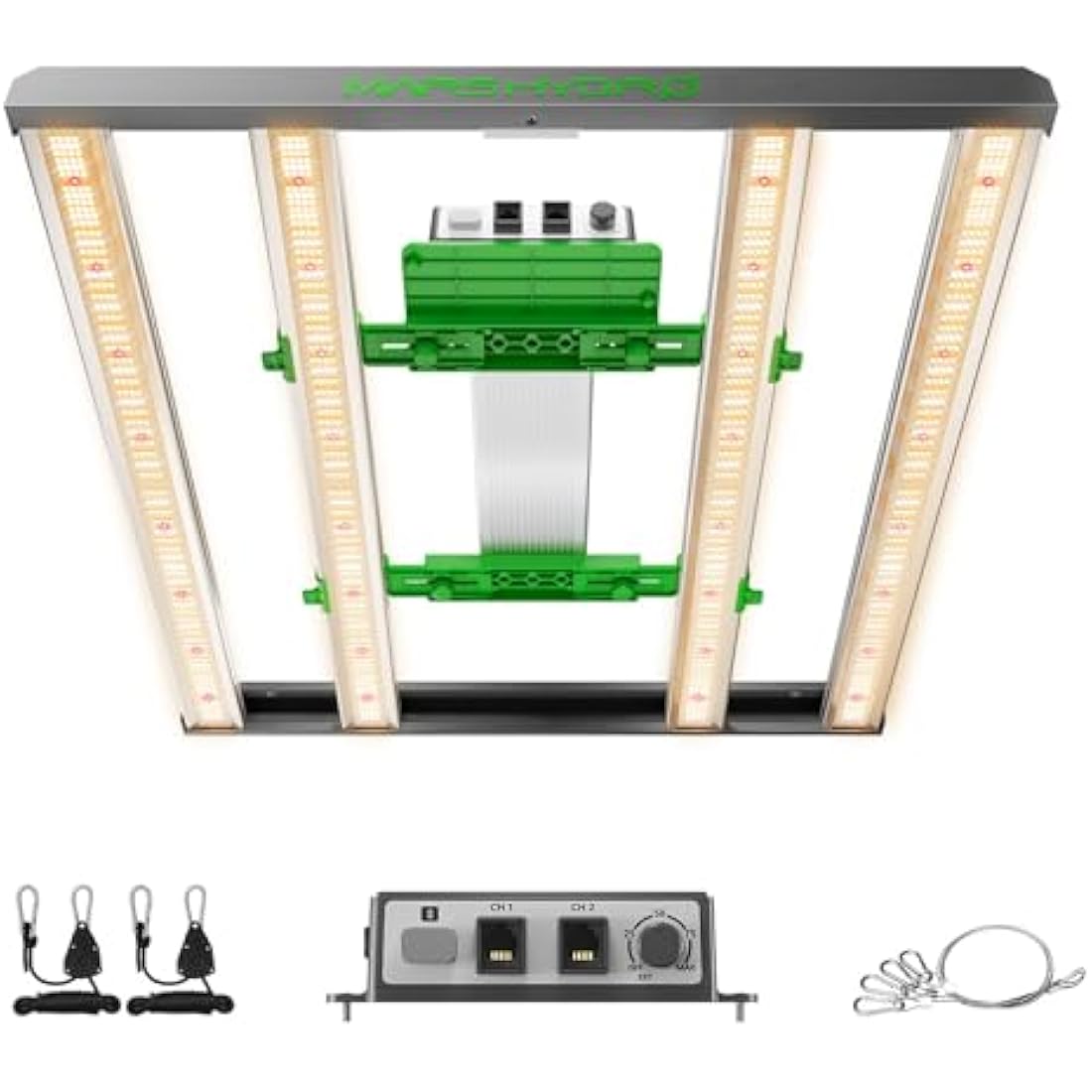 MARS HYDRO 2024 Upgraded E3000 300Watt LED Grow Light 3X3ft UV IR Full Spectrum Grow Light Bar with 1184pcs Diodes Dimmable & Detachable Grow Lamp for Veg Bloom Flower 2.8 umol/J