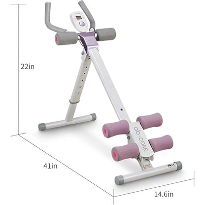 leikefitness Height Adjustable Ab Trainer Abdominal Whole Body Workout Machine Waist Cruncher Core Toner, Leg, Thighs, Buttocks Shaper with LCD Monitor AB9300