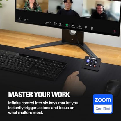 Elgato Stream Deck Mini – Control Zoom, Teams, PowerPoint, MS Office and More, Boost Productivity with Seamless Integration for Daily Apps, Set Up Shortcuts Easily, Compatible with Mac and PC