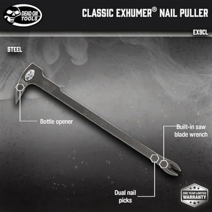 Dead On Tools EX9CL 10-5/8-Inch Exhumer Nail Puller, Silver
