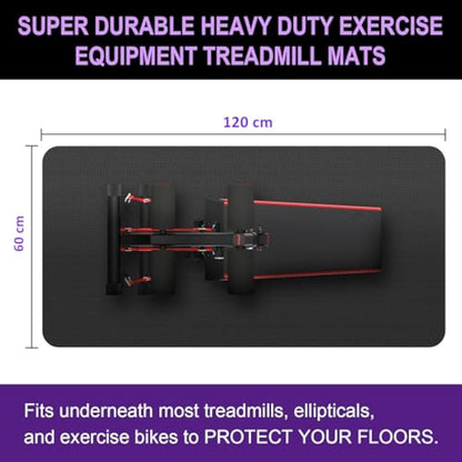Treadmill Mat, Exercise Equipment Mat Heavy-Duty Protective Floor Mat for Under Stationary Bike, Spin Bike, Fitness Equipment