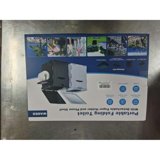 WADEO Extra-Large Camping Foldable Toilet, Heavy-Duty Portable Potty for Adults with Bigger Comfortable Seat & Sturdy Support, Travel WC for Heavy People, Big Guy, Elderly